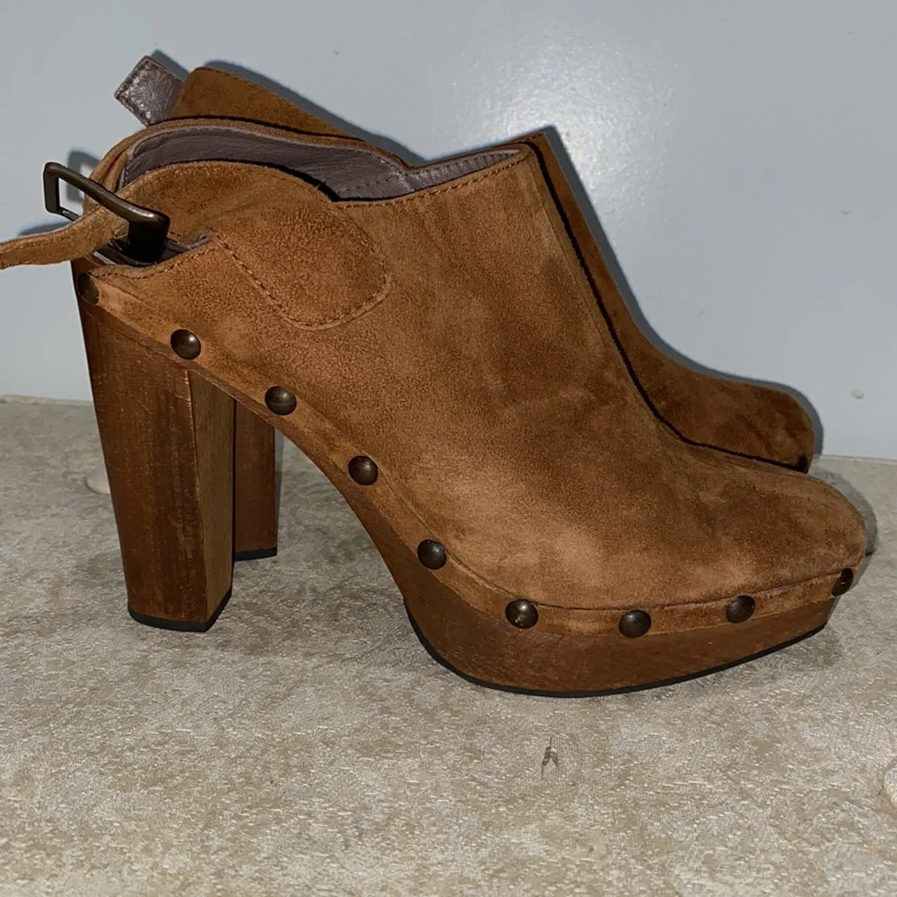 Castaner Brown Suede Platform Clog Mule Size 39
